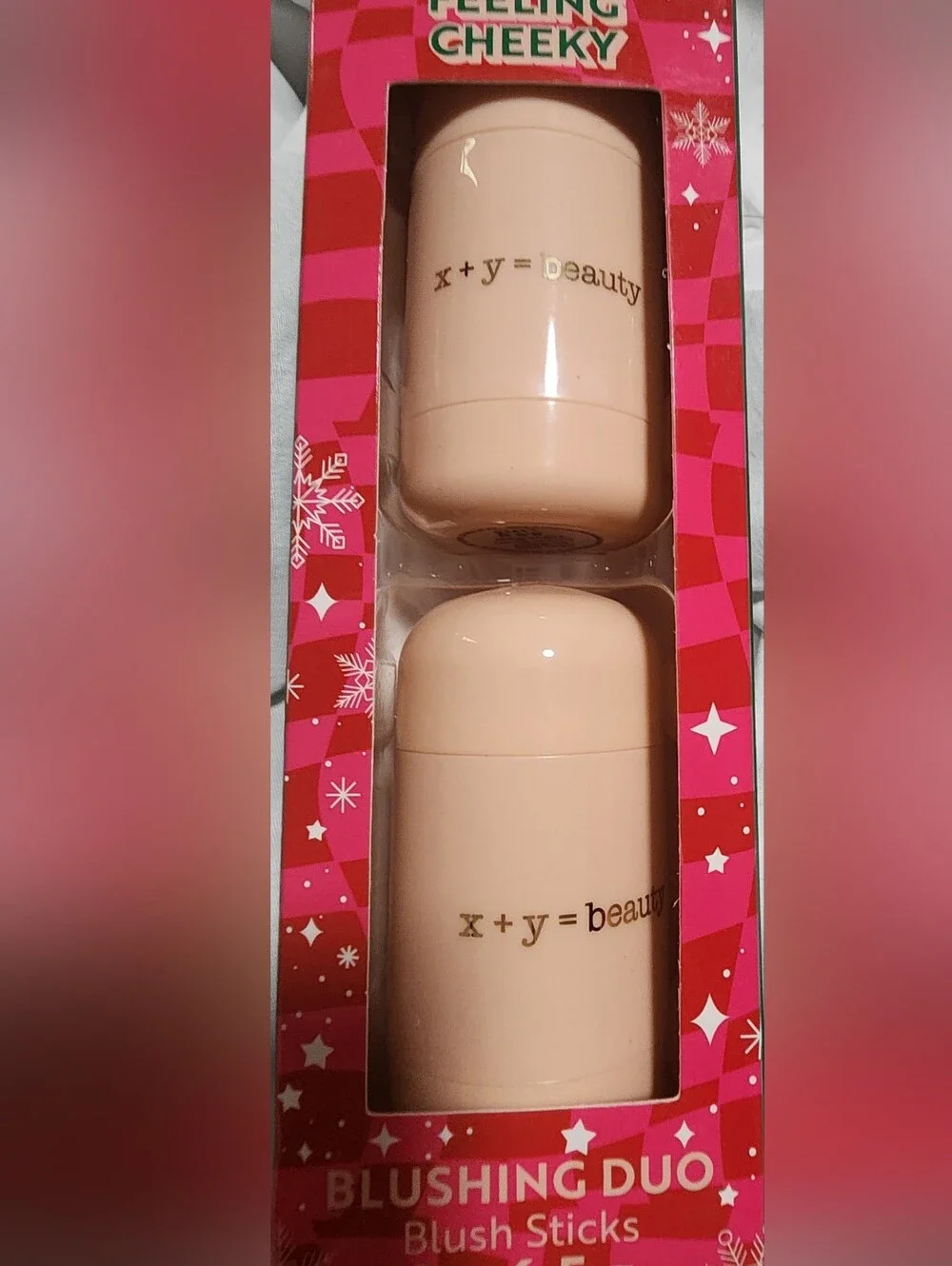 X + Y = Beauty Blushing Duo -blush Sticks Toffee Bear Snuggle Pink